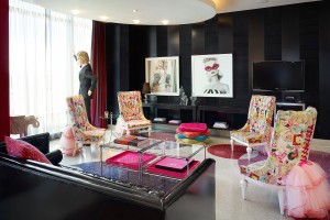 Outstanding design job in The Barbie Suite at The Palms Casino Resort.