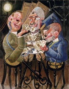 War Veterans Playing Cards by Wilhelm Heinrich Otto Dix